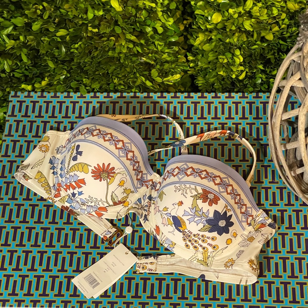 NWT! Tory Burch Meadow Folly Bikini Top XL